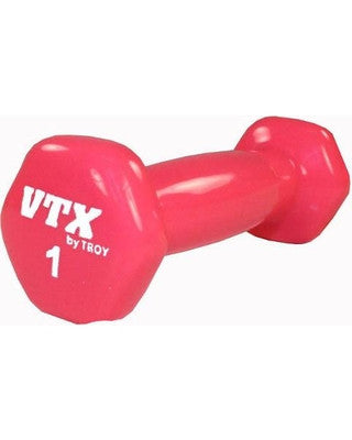 VTX Troy Contoured Vinyl Hex Dumbbells
