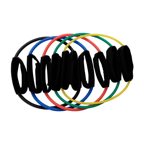 5 Pack Ankle Cuff Resistance Tubes, includes BSTART1,2,3,4,5