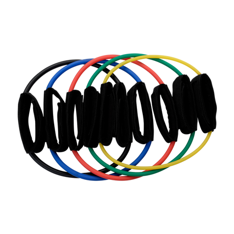 5 Pack Ankle Cuff Resistance Tubes, includes BSTART1,2,3,4,5