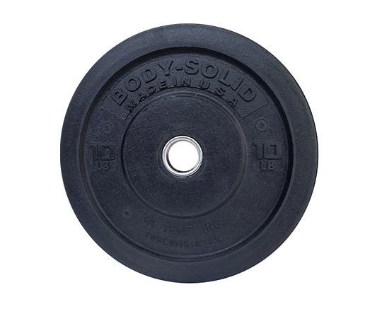 10LB BLACK BUMPER PLATES 17.375 ", Full Commercial Made is USA