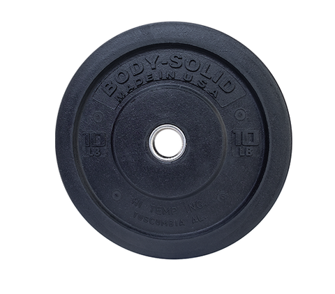 10LB BLACK BUMPER PLATES 17.375 ", Full Commercial Made is USA