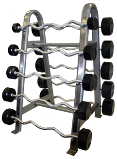 TROY Rubber Curl Barbell Set