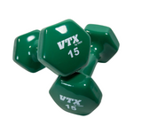 VTX Troy Contoured Vinyl Hex Dumbbells